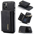 Black DG.Ming M2 Magnetic 2-in-1 Shockproof  Wallet Case For iPhone 15 Plus - 1