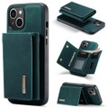 Green DG.Ming M2 Leather Case Removable Wallet Cover For iPhone 15 Plus - 1
