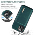 Green DG.Ming M2 Leather Case Removable Wallet Cover For iPhone 15 Plus - 5