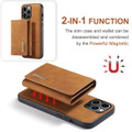 Brown DG.Ming M2 Magnetic Shockproof Case with Wallet For iPhone 15 Pro - 6