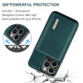 Green DG.Ming M2 Series Case Removable 3 Fold Wallet For iPhone 15 Pro - 5