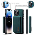 Green DG.Ming M2 Series Case Removable 3 Fold Wallet For iPhone 15 Pro - 7