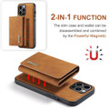 Brown DG.Ming M2 Series Case Removable 3 Fold Wallet For iPhone 15 Pro Max - 6