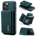Green DG.Ming M2 Leather Case Removable Wallet Cover For iPhone 15 Pro Max - 1