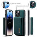 Green DG.Ming M2 Leather Case Removable Wallet Cover For iPhone 15 Pro Max - 7