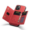 Red DG.Ming M2 Case with Detachable Magnetic Wallet For iPhone 14 - 6