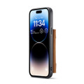 Brown iPhone 14 Pro DG.Ming M2 Magnetic Detachable Mini Wallet Case - 3