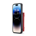 Red iPhone 14 Pro DG.Ming M2 Series Luxury Wallet Leather Case - 3