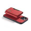 Red iPhone 14 Pro DG.Ming M2 Series Luxury Wallet Leather Case - 5