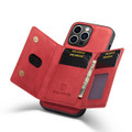 Red iPhone 14 Pro DG.Ming M2 Series Luxury Wallet Leather Case - 6