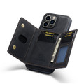 Black iPhone 14 Pro Max DG.Ming M2 Magnetic Detachable Mini Wallet Case - 6