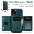 Green DG.Ming M2 Series 3-Fold Multi Card Wallet Case For iPhone 13 - 2