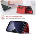 Red iPhone 13 Pro DG.Ming M2 Magnetic 2-in-1 Shockproof  Wallet Case - 3