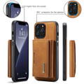 Brown DG.Ming M2 Series 3-Fold Multi Card Wallet Case For iPhone 13 Pro Max - 6