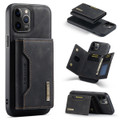 Black iPhone 12 / 12 Pro DG.Ming M2 Series Luxury Wallet Leather Case - 1