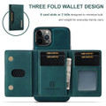 Green DG.Ming M2 Series 3-Fold Multi Card Wallet Case For iPhone 12 / 12 Pro - 2