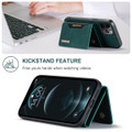 Green DG.Ming M2 Series 3-Fold Multi Card Wallet Case For iPhone 12 / 12 Pro - 3