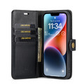 Black DG.Ming Premium 2 in 1 Magnetic Case and Wallet For iPhone 15 - 4