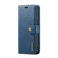 Blue iPhone 15 DG.Ming M2 Magnetic Shockproof Case Leather Wallet - 2