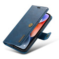 Blue iPhone 15 DG.Ming M2 Magnetic Shockproof Case Leather Wallet - 6