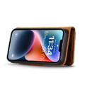 Brown DG.Ming Premium 2 in 1 Magnetic Case and Wallet For iPhone 15 - 5