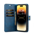 Blue DG.Ming M2 Magnetic Shockproof Case Leather Wallet For iPhone 15 Pro - 4