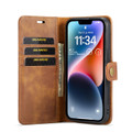 Brown iPhone 14 DG.Ming Magnetic Detachable Wallet Case with Card Slots - 4