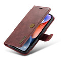 Red iPhone 14 Plus DG.Ming Luxury Leather Wallet with Magnetic Case Cover - 6