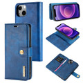 Blue DG.Ming 2 in 1 Leather Wallet Removable Magnetic Case For iPhone 13 - 1