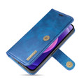 Blue DG.Ming 2 in 1 Leather Wallet Removable Magnetic Case For iPhone 13 - 4