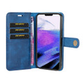 Blue iPhone 13 Pro DG.Ming Premium 2 in 1 Magnetic Case and Wallet - 5