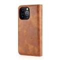 Brown DG.Ming M2 Magnetic Shockproof Case Leather Wallet For iPhone 13 Pro - 3