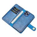 Blue iPhone 12 Pro Max DG.Ming Wallet Removable Magnetic Case with Card Slots - 5