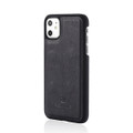 Black iPhone 11 DG.Ming Luxury Leather Wallet with Magnetic Case Cover - 4