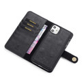 Black iPhone 11 DG.Ming Luxury Leather Wallet with Magnetic Case Cover - 7