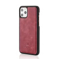 Red DG.Ming Textured 3 Card 1 Cash Wallet Magnetic Case For iPhone 11 Pro - 4