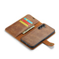 Brown Galaxy A54 5G DG.Ming 2 in 1 Leather Wallet Removable Magnetic Case - 7
