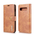 Brown Galaxy S10 Plus DG.Ming Magnetic Detachable Wallet Case with Card Slots - 1