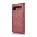 Red Galaxy S10 5G DG.Ming Textured 3 Card 1 Cash Wallet Magnetic Case - 3
