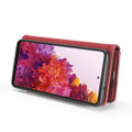 Red DG.Ming M2 Magnetic Shockproof Case Leather Wallet For Galaxy S20 FE - 5