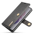 Black Galaxy S21 DG.Ming Luxury Leather Wallet with Magnetic Case Cover - 6