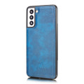 Blue DG.Ming Luxury Leather Wallet with Magnetic Case Cover For Galaxy S21 Plus - 4