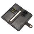 Black DG.Ming 2 in 1 Leather Wallet Removable Magnetic Case For Galaxy S21 Ultra - 7
