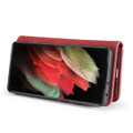 Red DG.Ming Wallet Removable Magnetic Case with Card Slots For Galaxy S21 Ultra - 5