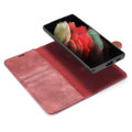 Red DG.Ming Wallet Removable Magnetic Case with Card Slots For Galaxy S21 Ultra - 7