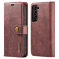 Red Galaxy S22 DG.Ming Wallet Removable Magnetic Case with Card Slots - 1