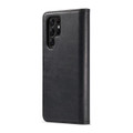 Black Galaxy S22 Ultra DG.Ming 2 in 1 Leather Wallet Removable Magnetic Case - 3