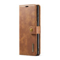 Brown DG.Ming Luxury Leather Wallet with Magnetic Case Cover For Galaxy S22 Ultra - 2