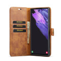 Brown DG.Ming Luxury Leather Wallet with Magnetic Case Cover For Galaxy S22 Ultra - 4