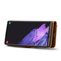 Brown DG.Ming Luxury Leather Wallet with Magnetic Case Cover For Galaxy S22 Ultra - 5